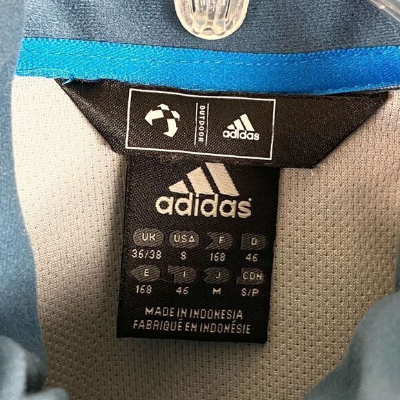 Adidas Men’s Teal Blue Climaproof Outdoor Weather Resistant Zip Up Jacket Size S - Picture 6 of 8